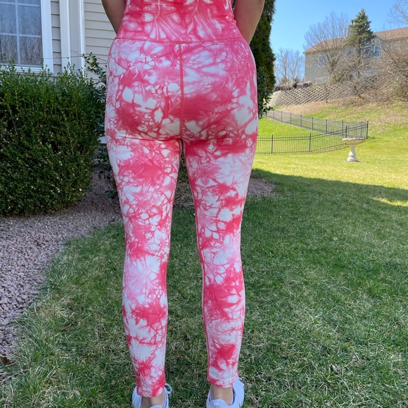 NWT- Coral Tie Dye Leggings - Picture 5 of 6